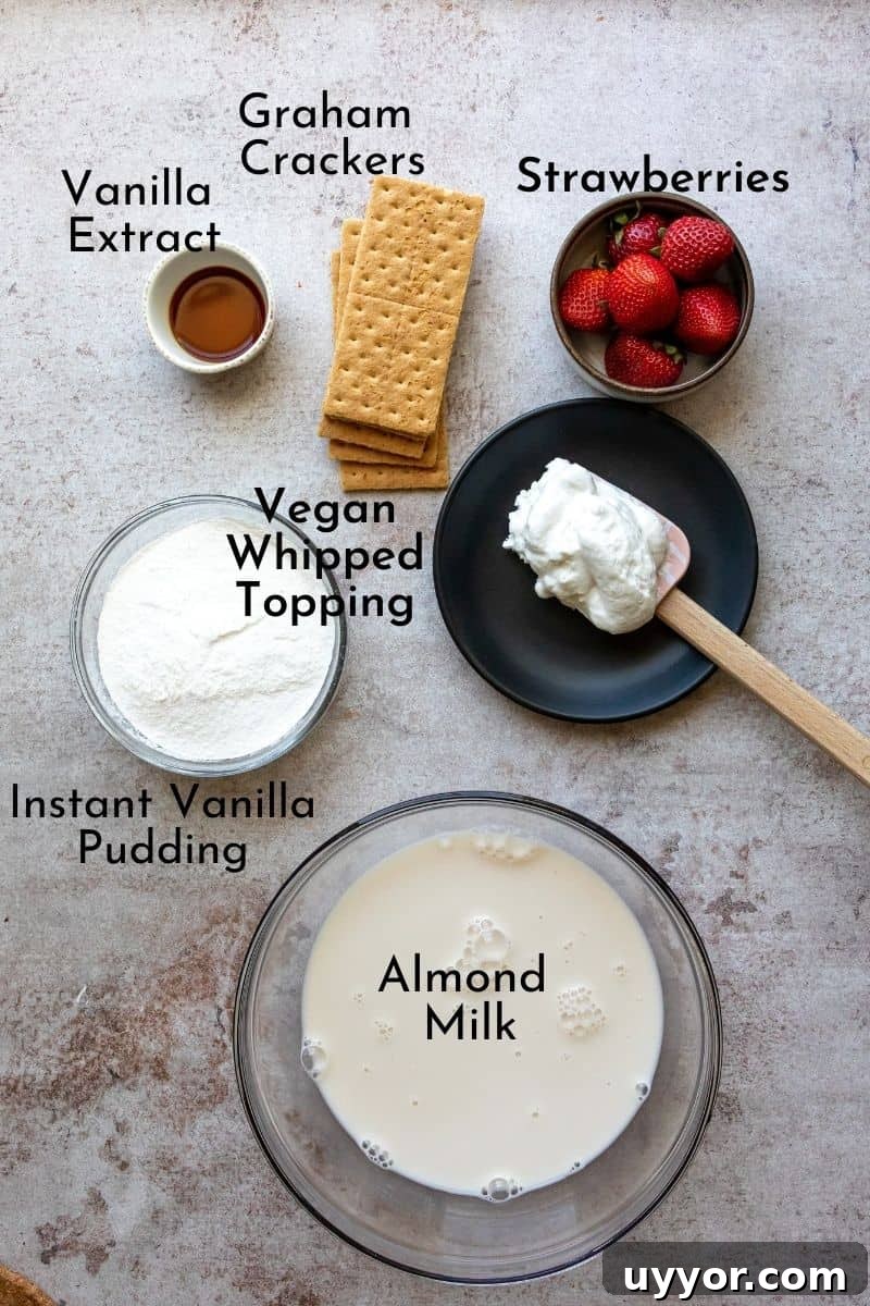 Vegan Graham Cracker Icebox Cake Ingredients