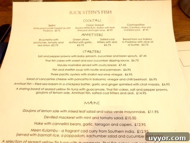 Rick Stein’s Fish Restaurant — Falmouth Seafood & Dining Guide 4 Rick Stein Fish, Falmouth