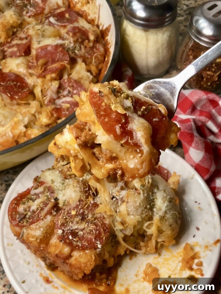 Pizza Tater Tot Casserole