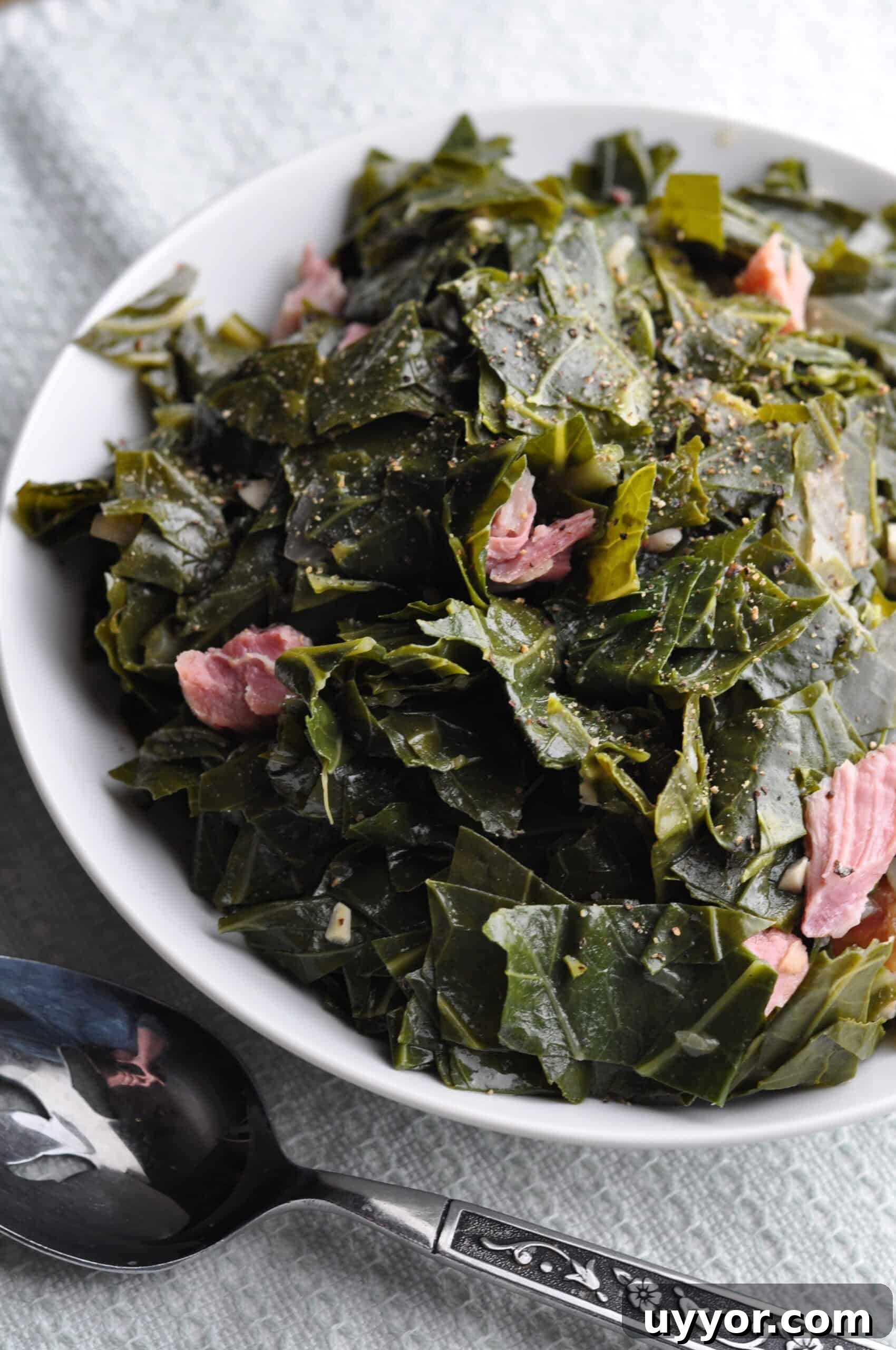 Southern Collard Greens with Ham Hock Recipe for Authentic Flavor 10 Finished collard greens